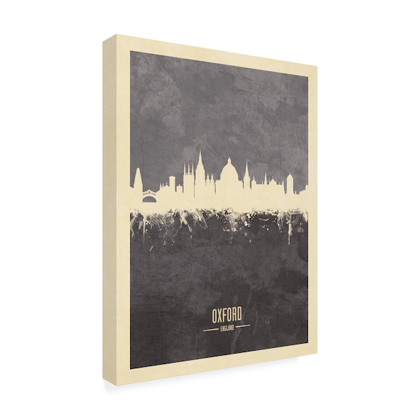 Michael Tompsett 'Oxford England Skyline Gray' Canvas Art,35x47